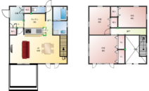 【商談中】青い外壁キューブ型 中古戸建住宅